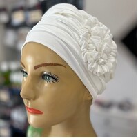 Creme Bloom Bamboo Turban Headwear