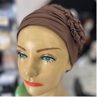 Mocha Bloom Bamboo Turban Headwear